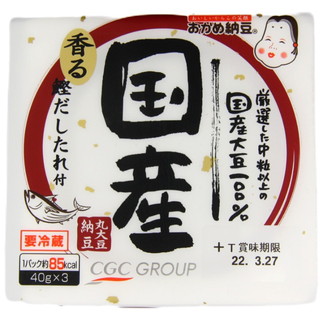 タカノフーズ　おかめ　ＣＧＣ国産丸大豆納豆　４０ｇ×３