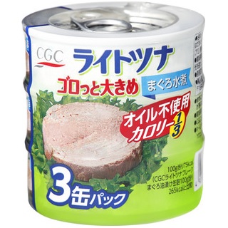 ＣＧＣ　ライトツナフレーク大きめまぐろオイル不使用　７０ｇ×３Ｐ